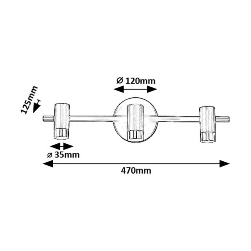 Rabalux - Foco de parede LED 3xLED/3W/230V 4000K