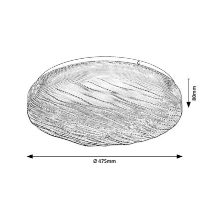 Rabalux - Plafon LED para casa de banho LED/36W/230V IP44 4000K diâmetro 47,5 cm