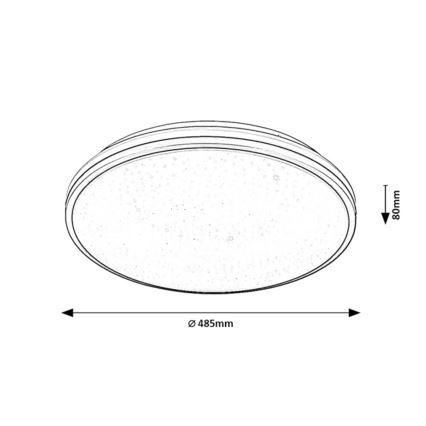 Rabalux - Candeeiro de tecto para casa de banho LED/40W/230V IP44 4000K Ø 48,5 cm