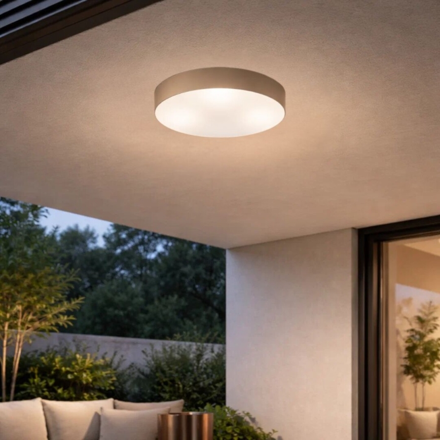 Rabalux - Candeeiro de tecto exterior 3xE27/9W/230V Ø 39 cm IP43 bege