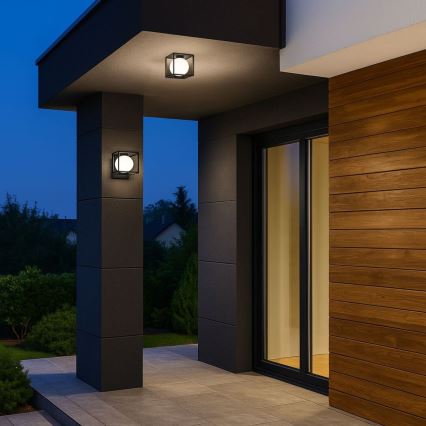 Rabalux - Aplique de parede para exterior 1xE14/15W/230V IP44 preto
