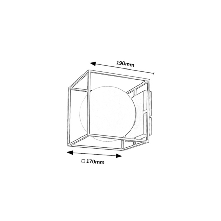 Rabalux - Aplique de parede para exterior 1xE14/15W/230V IP44 preto