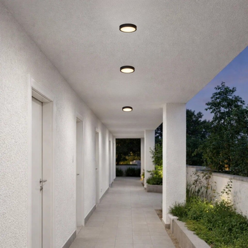 Rabalux - Plafon LED para casa de banho LED/7W/230V Ø 12 cm IP44 preto