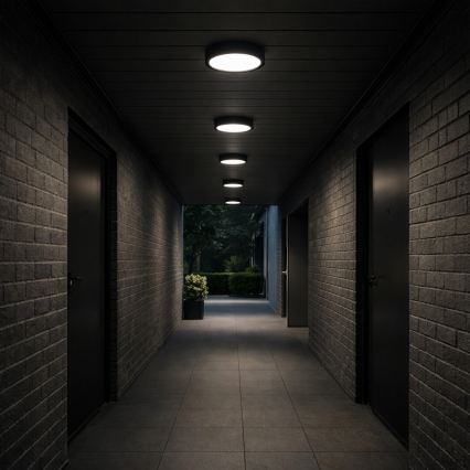 Rabalux - Plafon LED para casa de banho LED/30W/230V Ø 30 cm IP44 preto