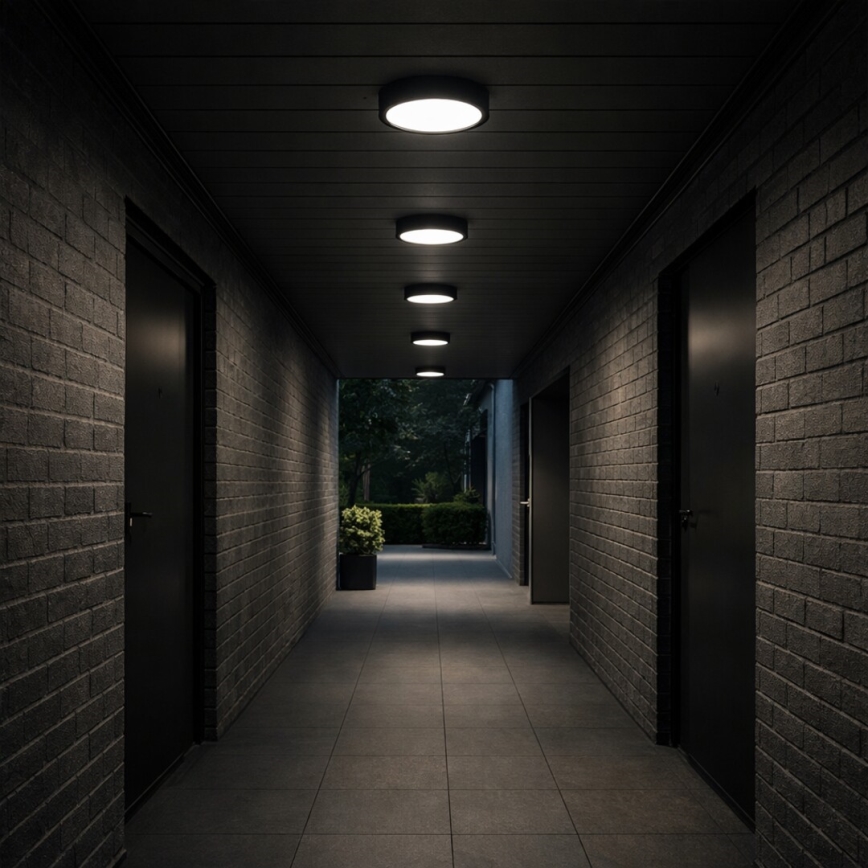 Rabalux - Plafon LED para casa de banho LED/30W/230V Ø 30 cm IP44 preto