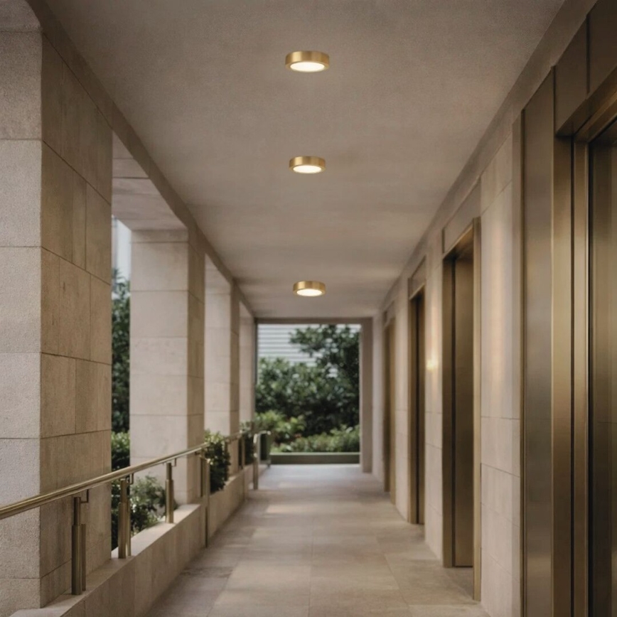 Rabalux - Luminária de teto para banheiro LED/7W/230V Ø 12 cm IP44 dourada