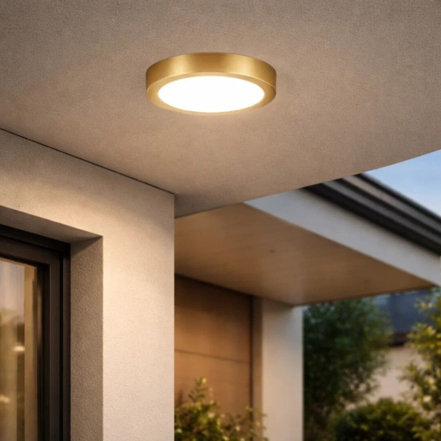 Rabalux - Candeeiro de teto LED para casa de banho, 30W/230V, Ø 30 cm, IP44, dourado