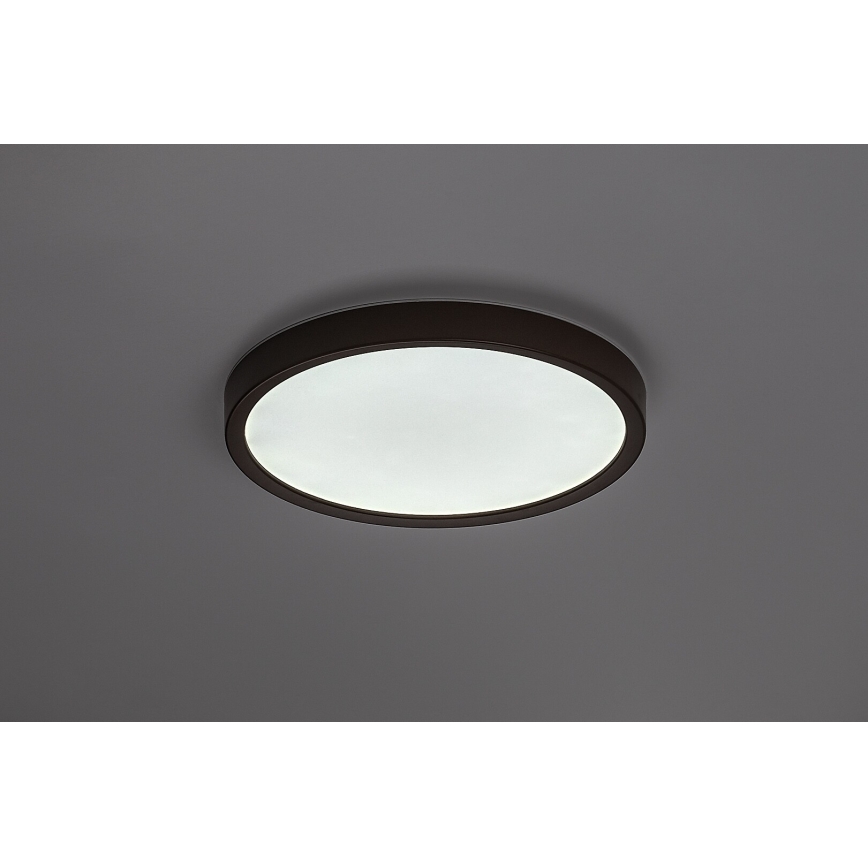 Rabalux - Candeeiro de tecto para casa de banho LED/18W/230V 3000/4000/6000K Ø 29 cm IP44 castanho