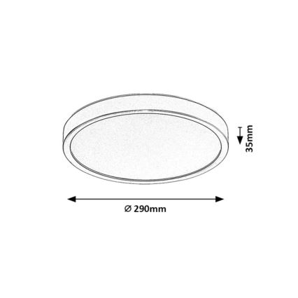 Rabalux - Candeeiro de tecto para casa de banho LED/18W/230V 3000/4000/6000K Ø 29 cm IP44 castanho