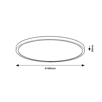 Rabalux - Candeeiro de teto LED para casa de banho LED/24W/230V 3000/4000/6000K pr. 40 cm IP44 castanho
