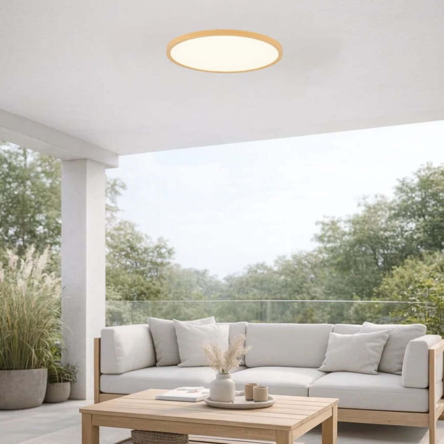 Rabalux - Plafon LED para casa de banho, 24W/230V, 3000/4000/6000K, Ø 40 cm, IP44, bege