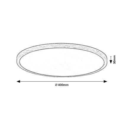 Rabalux - Plafon LED para casa de banho, 24W/230V, 3000/4000/6000K, Ø 40 cm, IP44, bege