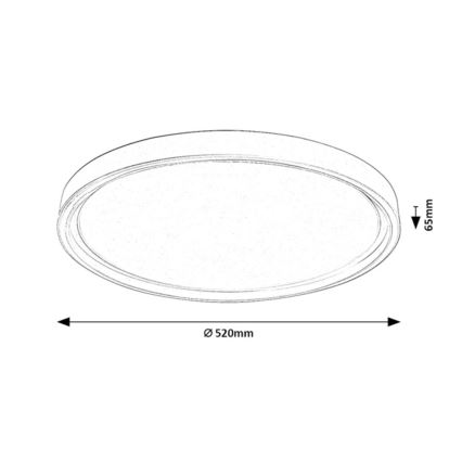 Rabalux - Luminária de teto LED dimerizável 54W/230V IP40 3000-6500K Ø 52 cm + controlo remoto