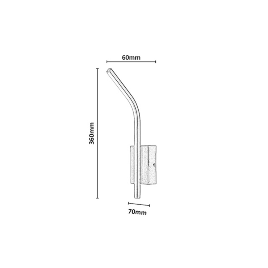 Rabalux - Aplique de parede LED para casa de banho LED/10W/230V 4000K IP44 preto