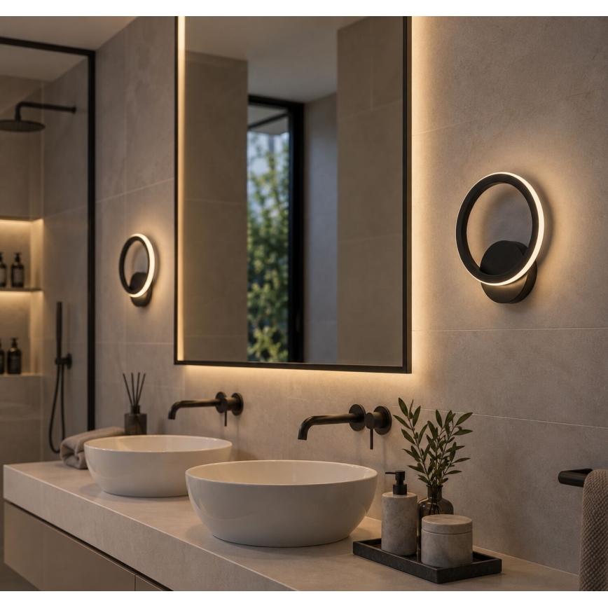 Rabalux - Aplique de parede para casa de banho LED/8W/230V IP44 antracite