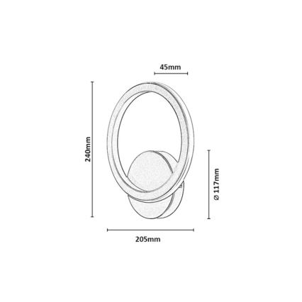 Rabalux - Aplique de parede para casa de banho LED/8W/230V IP44 antracite