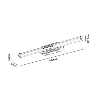 Rabalux - Iluminação LED para espelho de casa de banho LED/6W/230V IP44 40 cm cromado brilhante