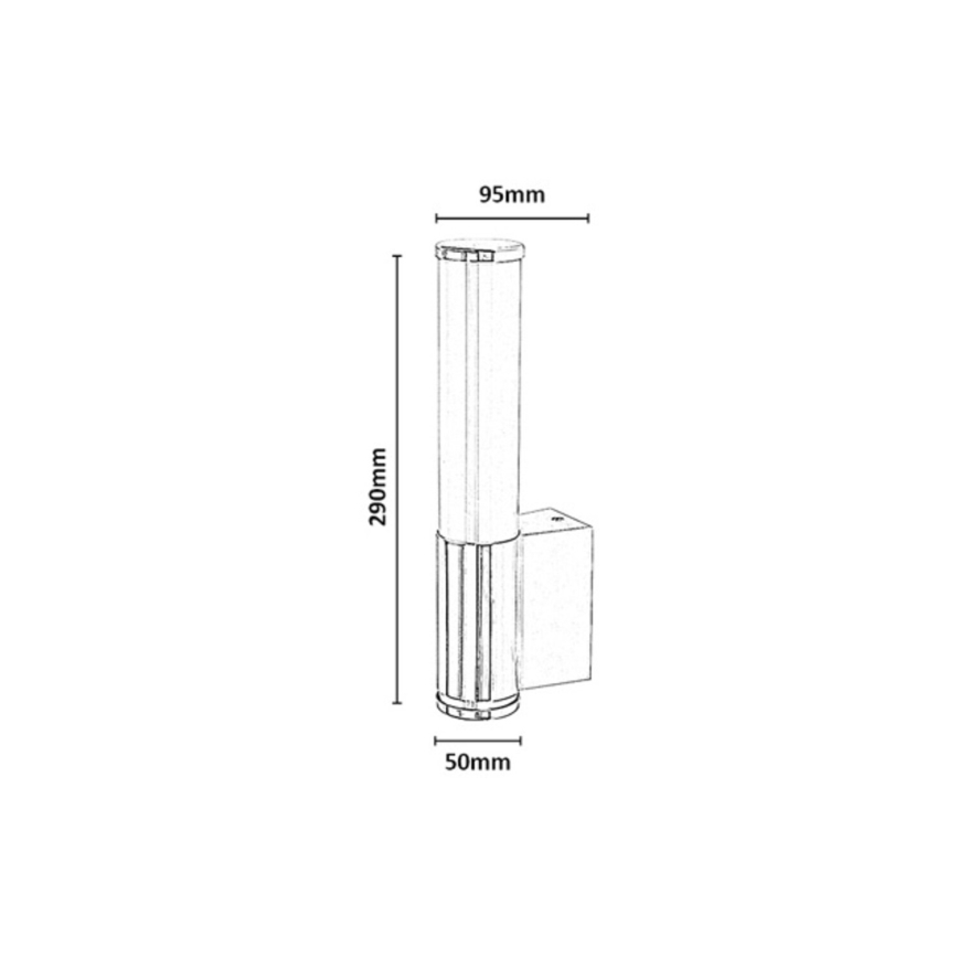 Rabalux - Aplique de parede para casa de banho LED/6W/230V IP44 preto
