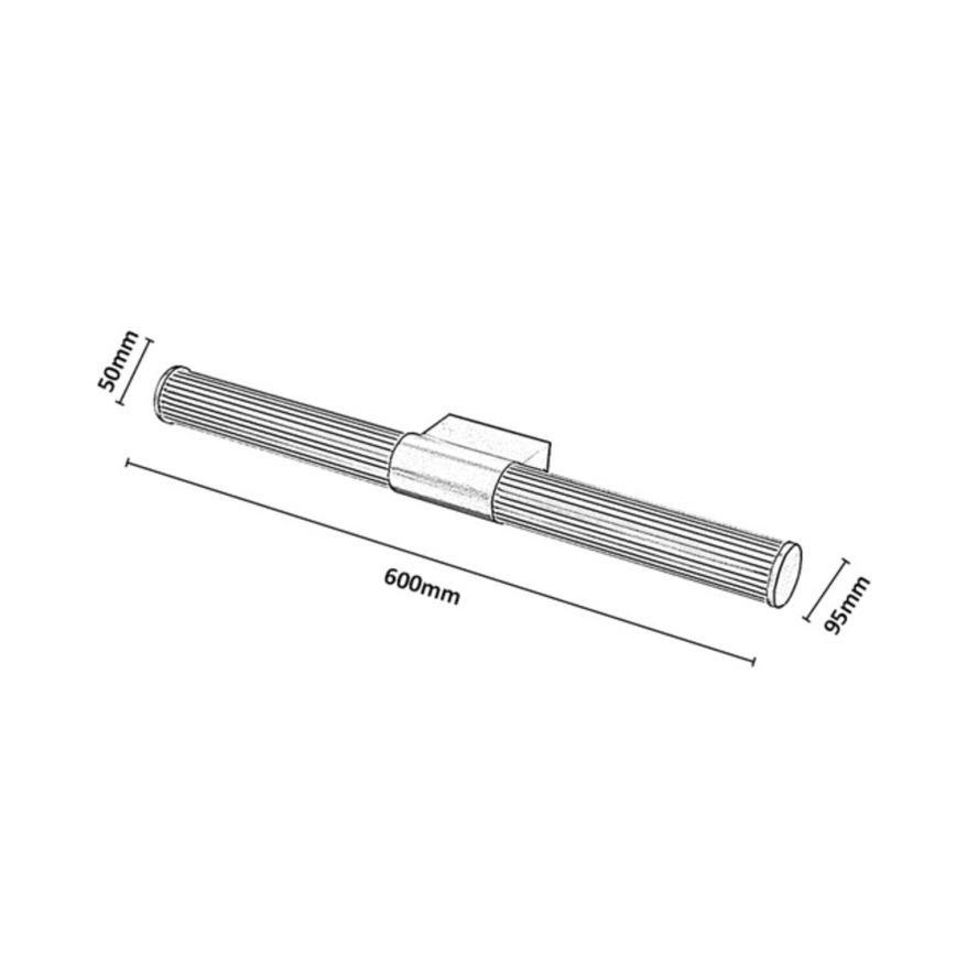 Rabalux - Iluminação LED para espelho de casa de banho LED/15W/230V IP44 60 cm dourada