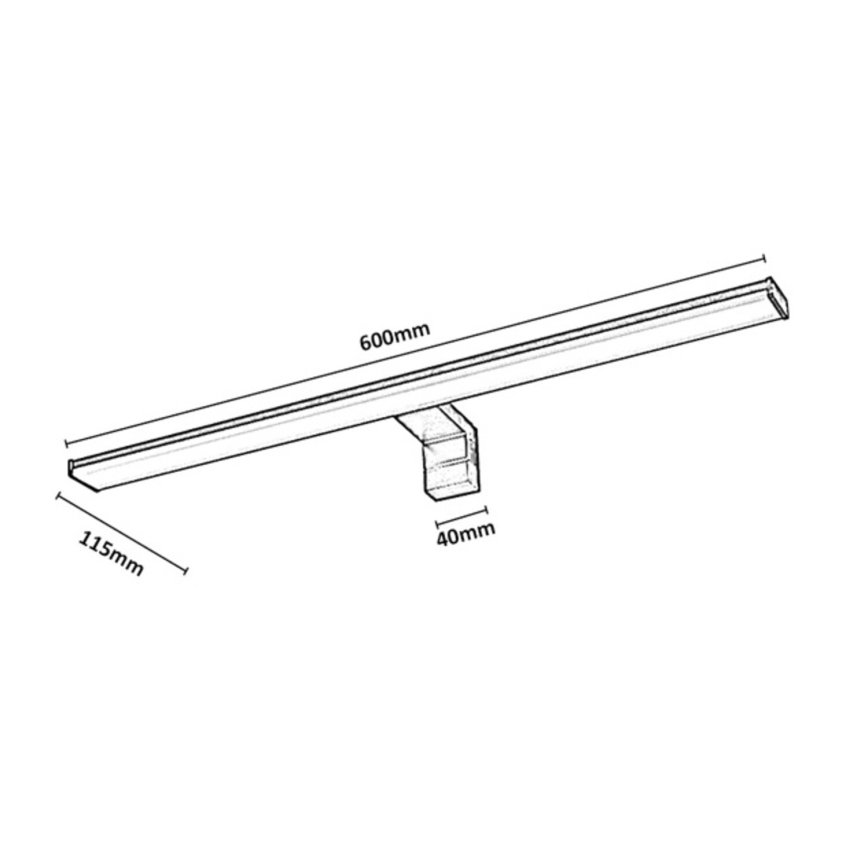 Rabalux - LED Iluminação para espelho de casa de banho LED/12W/230V IP44 60 cm