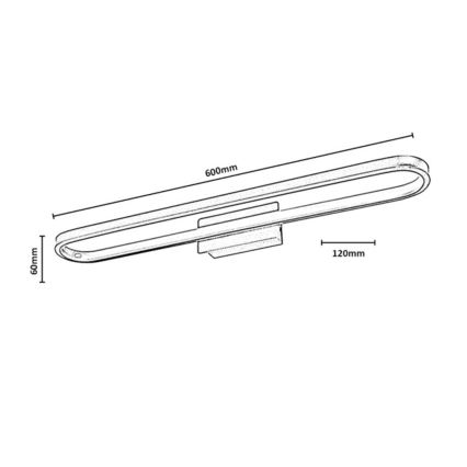 Rabalux - LED Iluminação para espelho de casa de banho LED/18W/230V IP44 60 cm