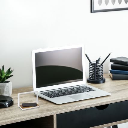 Rabalux - Lâmpada de mesa LED regulável com carregador sem fio LED/4W/5V 3000K