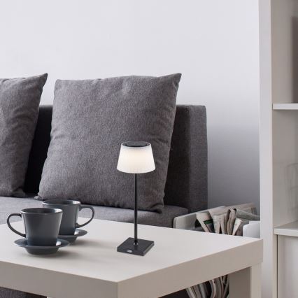 Rabalux - Lâmpada de mesa recarregável LED regulável LED/4W/3,7V 1800 mAh 3000-5000K IP44 preta