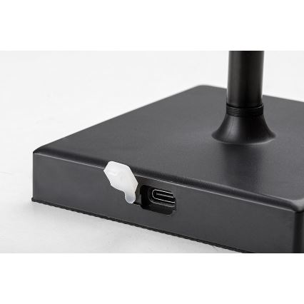 Rabalux - Lâmpada de mesa recarregável LED regulável LED/4W/3,7V 1800 mAh 3000-5000K IP44 preta