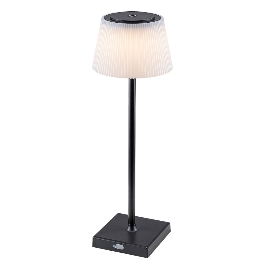 Rabalux - Lâmpada de mesa recarregável LED regulável LED/4W/3,7V 1800 mAh 3000-5000K IP44 preta