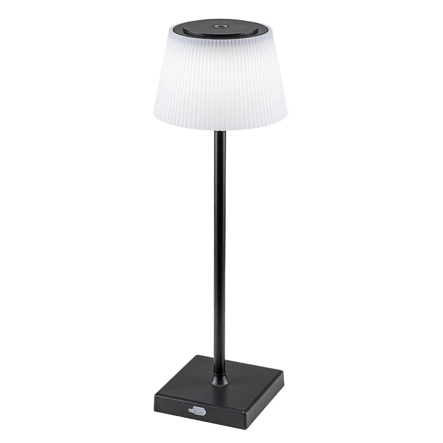 Rabalux - Lâmpada de mesa recarregável LED regulável LED/4W/3,7V 1800 mAh 3000-5000K IP44 preta