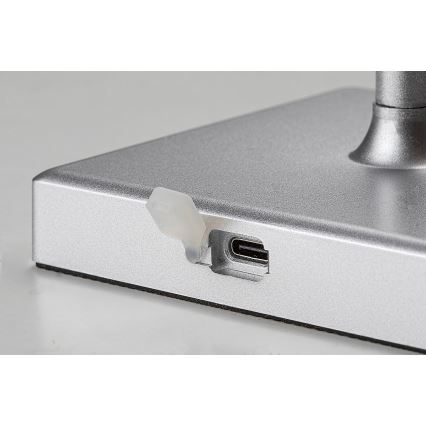 Rabalux - Lâmpada de mesa recarregável LED regulável LED/4W/3,7V 1800 mAh 3000-5000K IP44 prateada