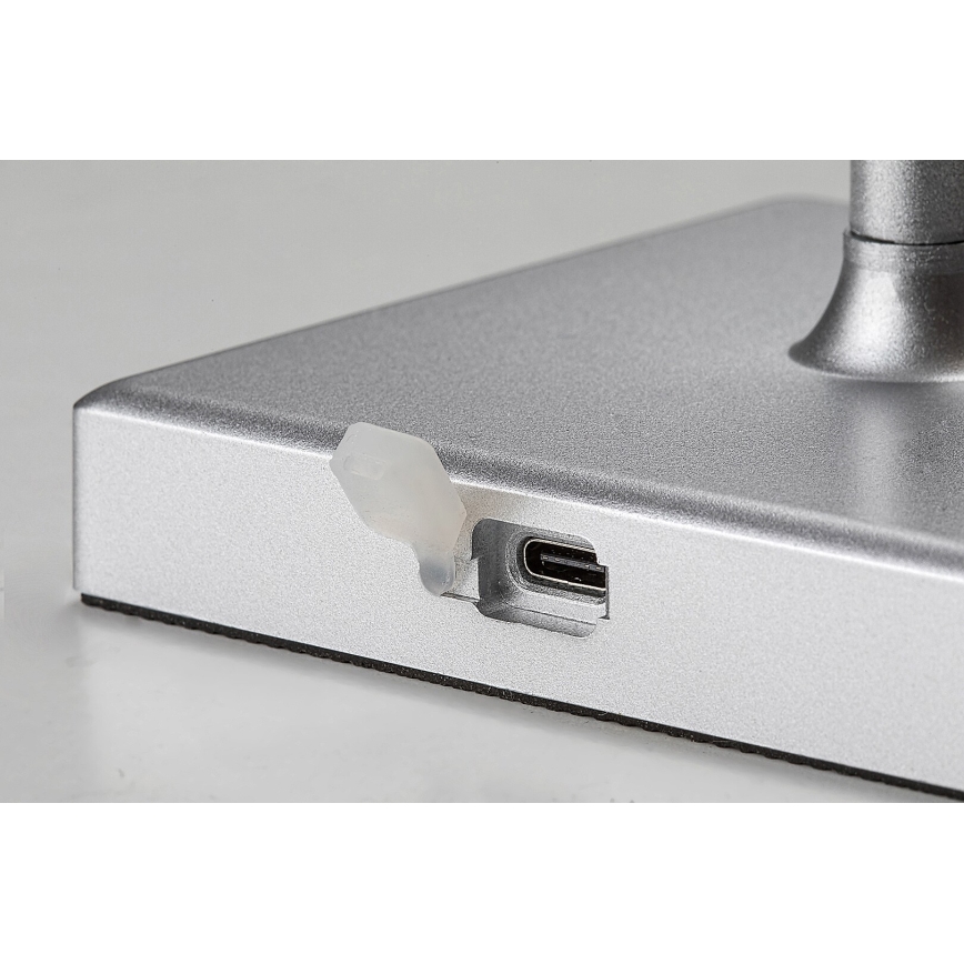 Rabalux - Lâmpada de mesa recarregável LED regulável LED/4W/3,7V 1800 mAh 3000-5000K IP44 prateada