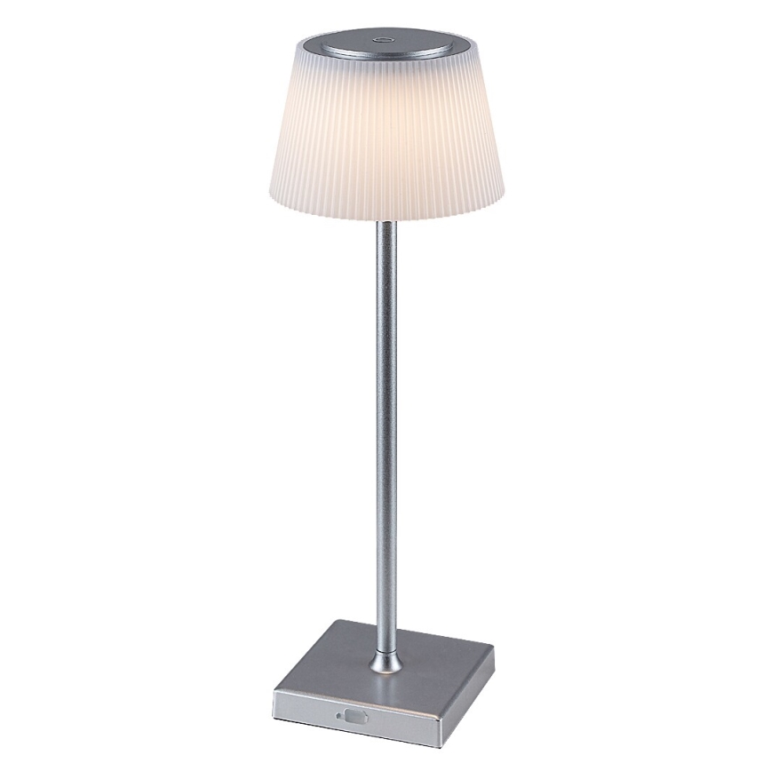 Rabalux - Lâmpada de mesa recarregável LED regulável LED/4W/3,7V 1800 mAh 3000-5000K IP44 prateada