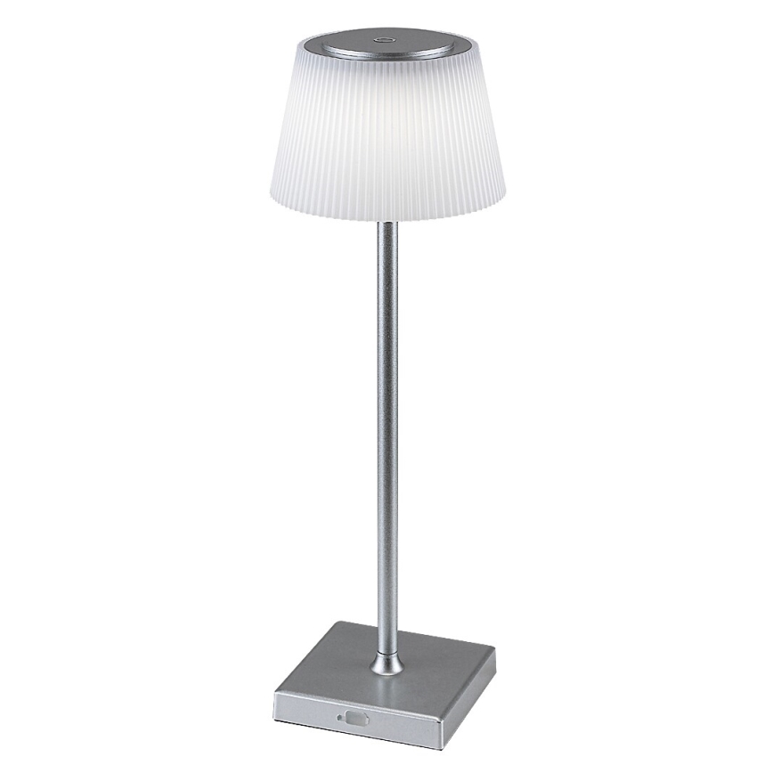 Rabalux - Lâmpada de mesa recarregável LED regulável LED/4W/3,7V 1800 mAh 3000-5000K IP44 prateada