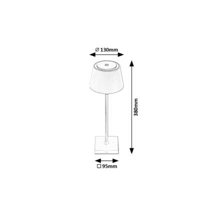 Rabalux - Lâmpada de mesa recarregável LED regulável LED/4W/3,7V 1800 mAh 3000-5000K IP44 prateada