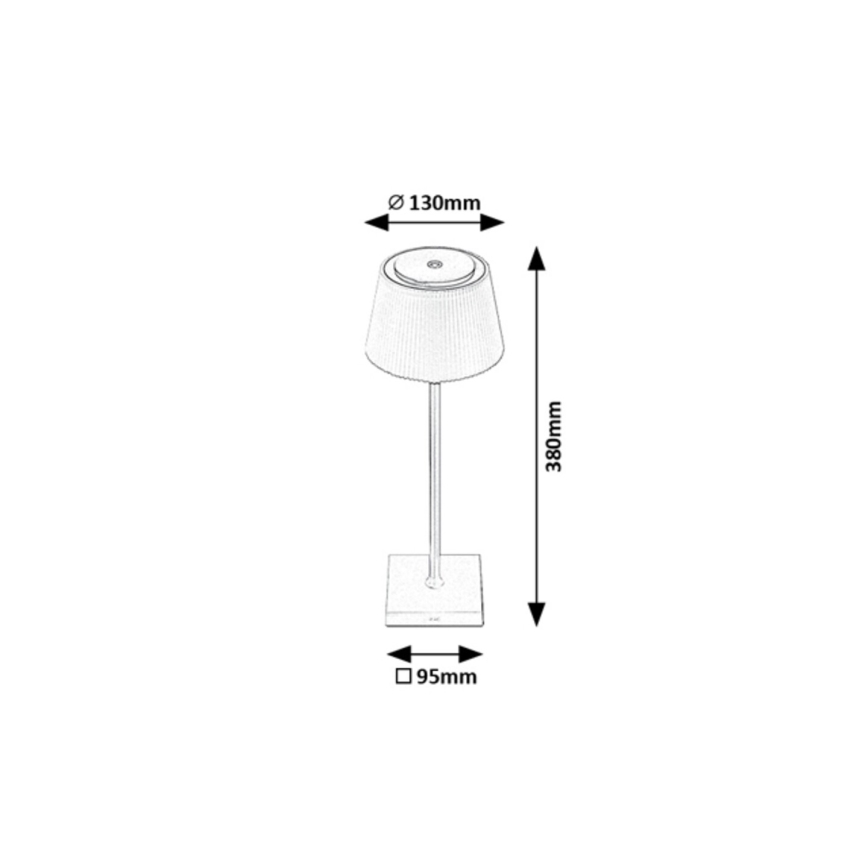 Rabalux - Lâmpada de mesa recarregável LED regulável LED/4W/3,7V 1800 mAh 3000-5000K IP44 prateada