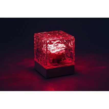 Rabalux - Candeeiro de mesa LED RGB com regulação LED/1W/5V/3xAA + comando