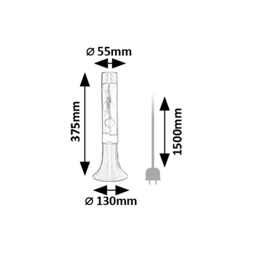 Rabalux - Candeeiro de lava LED/25W/230V