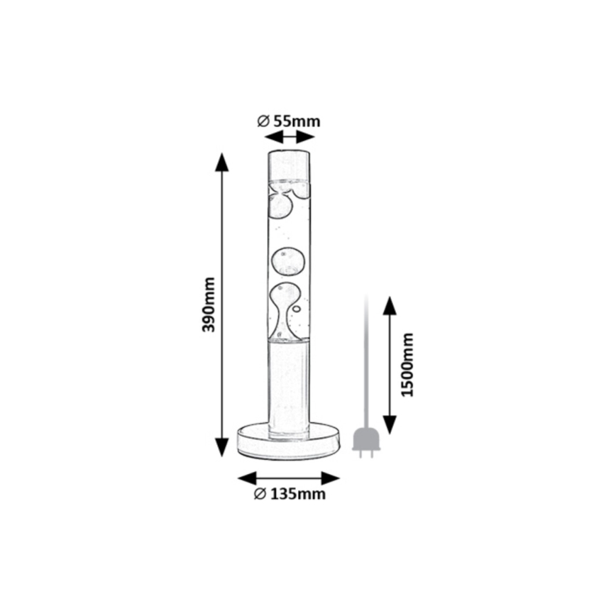 Rabalux - Candeeiro de lava LED/25W/230V