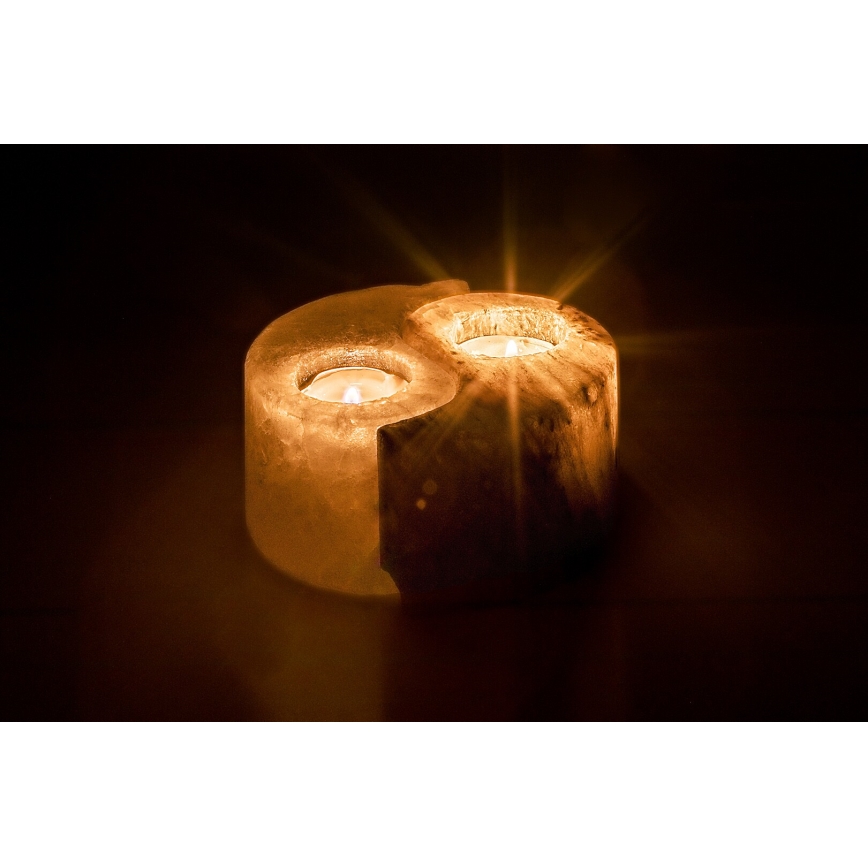 Rabalux - Lâmpada de sal - Castiçal cinzento/branco