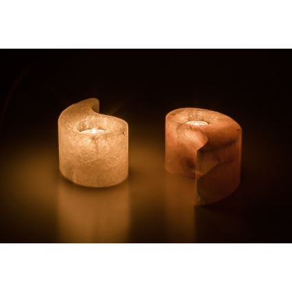 Rabalux - Lâmpada de Sal - Castiçal laranja/branco