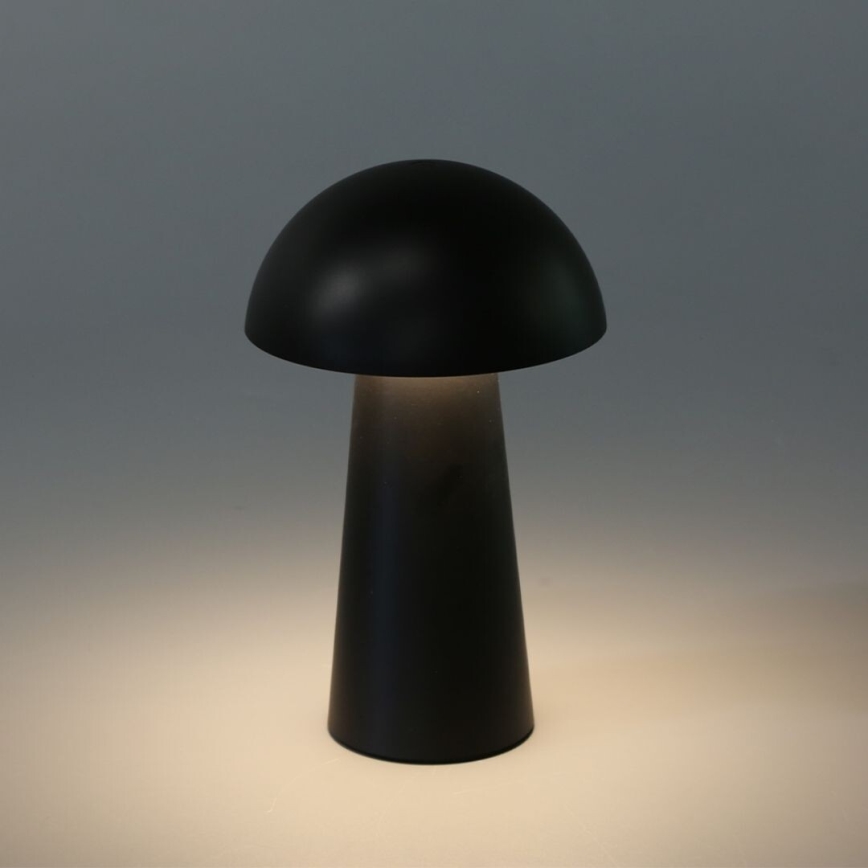 Rabalux - Lâmpada exterior recarregável tátil regulável LED/1,5W/5V IP44 1200 mAh USB preta