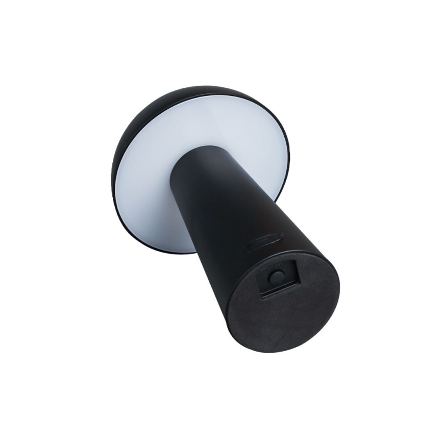 Rabalux - Lâmpada exterior recarregável tátil regulável LED/1,5W/5V IP44 1200 mAh USB preta