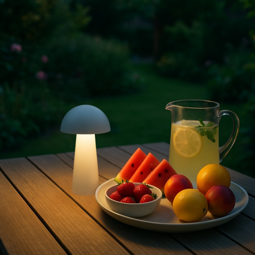 Rabalux - Lâmpada tátil recarregável para exterior LED regulável LED/1,5W/5V IP44 1200 mAh USB branca