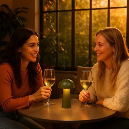 Rabalux - Lâmpada LED exterior recarregável, tátil e regulável, LED/1,5W/5V IP44 1200 mAh USB verde