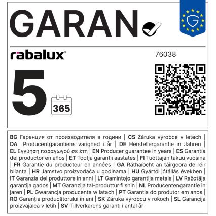 Rabalux - Lâmpada LED exterior recarregável, tátil e regulável, LED/1,5W/5V IP44 1200 mAh USB verde