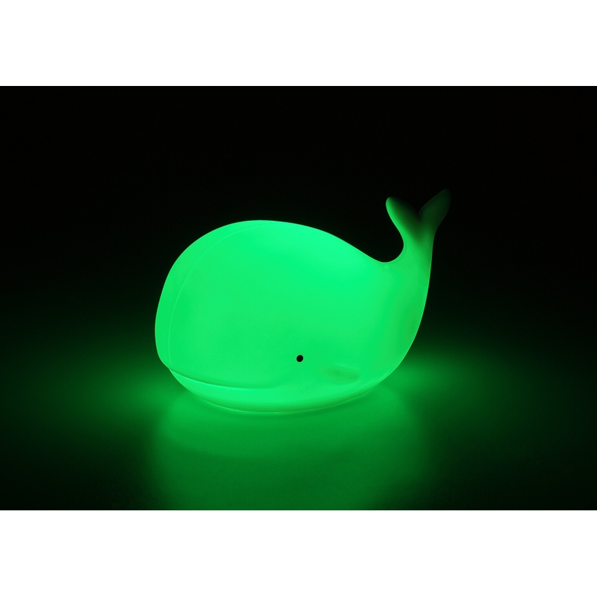 Rabalux - LED RGB Luz noturna tátil LED/0,05W/1xCR2032 baleia