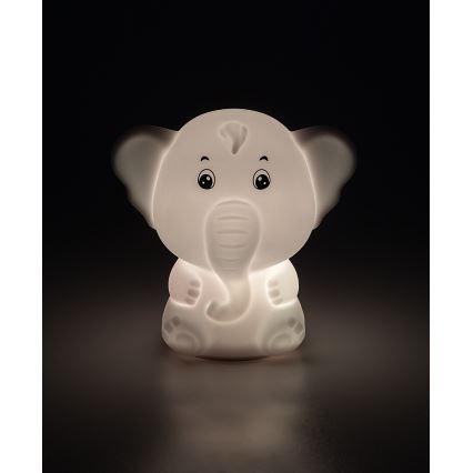 Rabalux - Luz noturna tátil LED RGB, 0,05 W, 1x CR2032, elefante