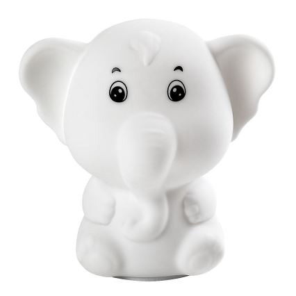 Rabalux - Luz noturna tátil LED RGB, 0,05 W, 1x CR2032, elefante