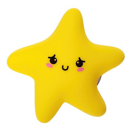 Rabalux - Luz noturna infantil tátil recarregável com LED dimerizável, 2,7 W/5 V, 200 mAh, em forma de estrela